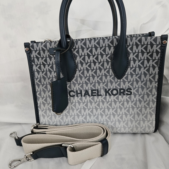 Michael Kors Handbags - Michael Kors Navy and Gray Women's Bag